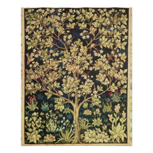 William Morris Tree Of Life Vintage Pre-Raphaelite Poster