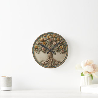 William Morris tree of life Vintage pre-raphaelite Round Clock