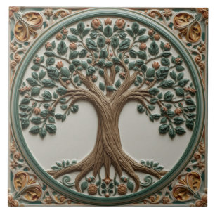 William Morris tree of life Vintage pre-raphaelite Tile