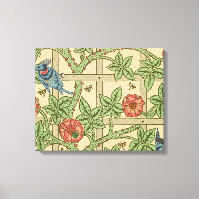 William Morris Trellis Classic Wallpaper Design  Canvas Print (Front)