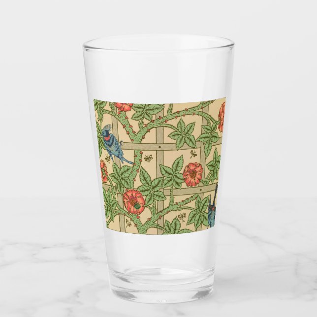 William Morris Trellis Classic Wallpaper Design  Glass (Front)