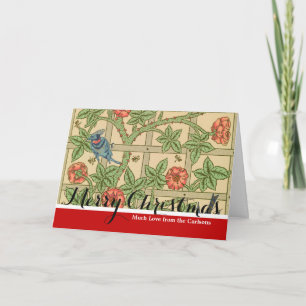 William Morris Trellis Classic Wallpaper Design Holiday Card