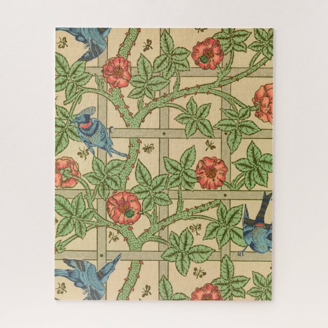 William Morris Trellis Classic Wallpaper Design  Jigsaw Puzzle (Vertical)