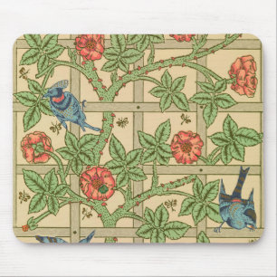 William Morris Trellis Classic Wallpaper Design  Mouse Pad
