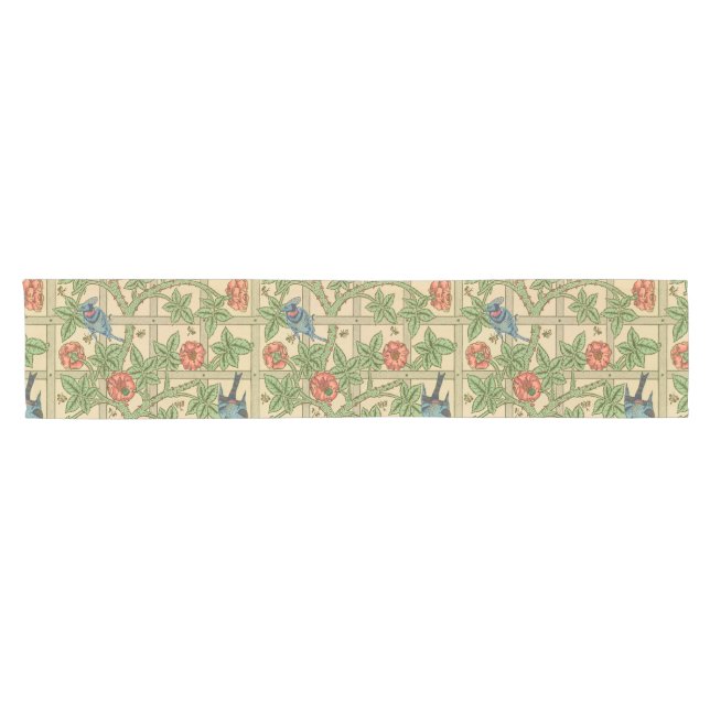 William Morris Trellis Classic Wallpaper Design  Short Table Runner (Horizontal)