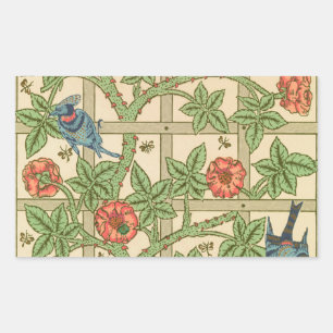 William Morris Trellis Classic Wallpaper Design  Sticker