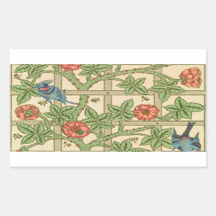 William Morris Trellis Classic Wallpaper Design  Sticker