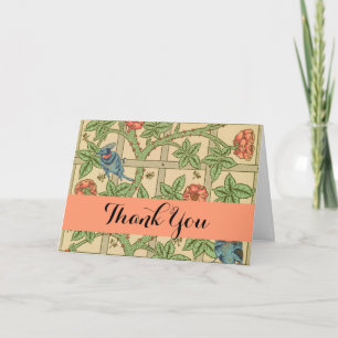 William Morris Trellis Classic Wallpaper Design Thank You Card