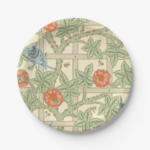 William Morris Trellis Pattern Paper Plate