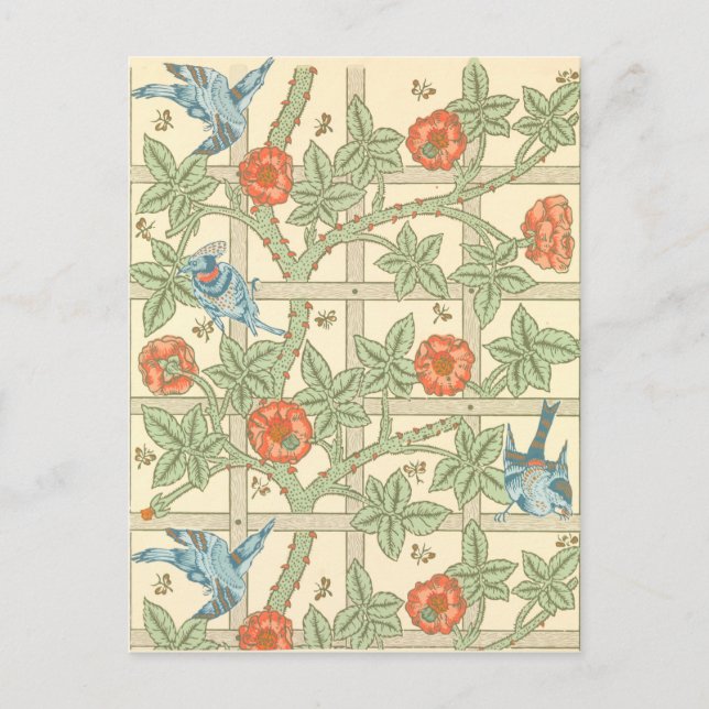 William Morris Trellis Pattern Postcard (Front)