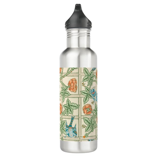 William Morris Trellis Victorian Wallpaper 710 Ml Water Bottle (Right)