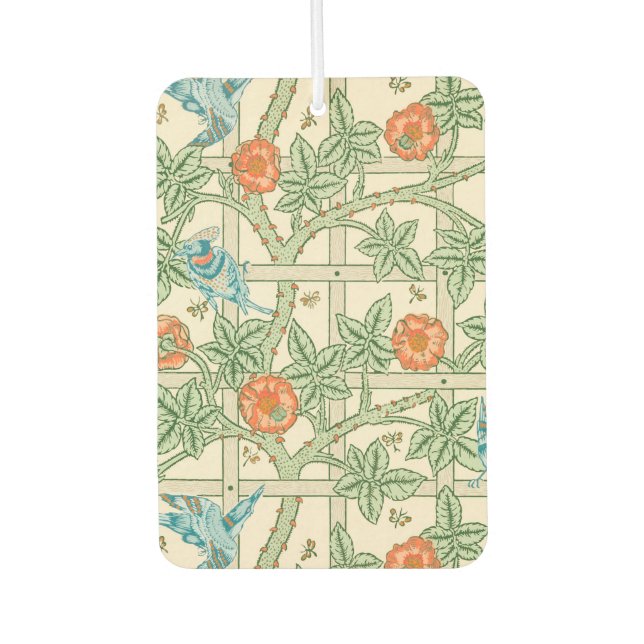 William Morris Trellis Victorian Wallpaper Air Freshener (Front)