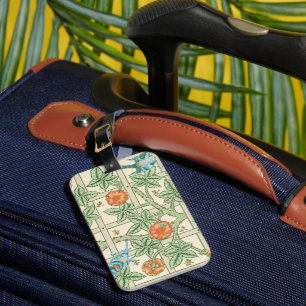 William Morris Trellis Victorian Wallpaper Luggage Tag