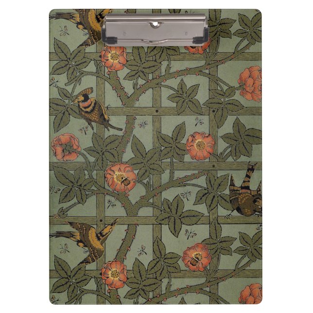 William Morris Trellis Wallpaper Art Clipboard (Front)