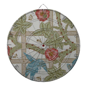 William Morris Trellis Wallpaper Art Dartboard