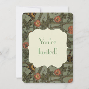 William Morris Trellis Wallpaper Art Invitation