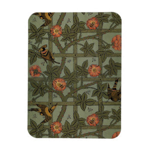 William Morris Trellis Wallpaper Art Magnet