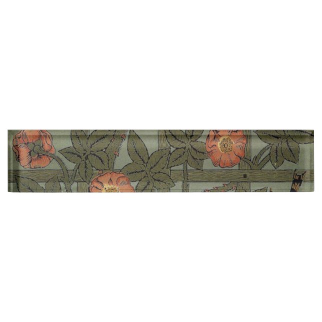 William Morris Trellis Wallpaper Art Nameplate (Front)