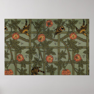 William Morris Trellis Wallpaper Art Poster