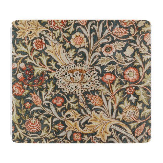 William Morris Trent Garden Flower Classic Botanic Cutting Board (Front)