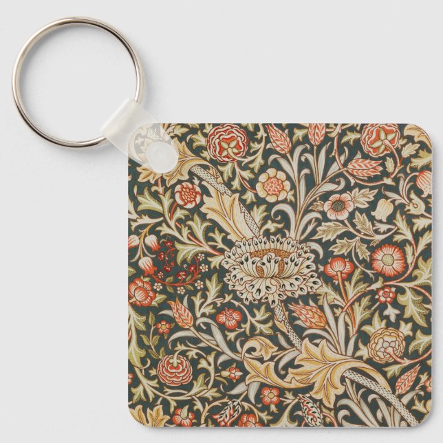 William Morris Trent Garden Flower Classic Botanic Keychain (Front)