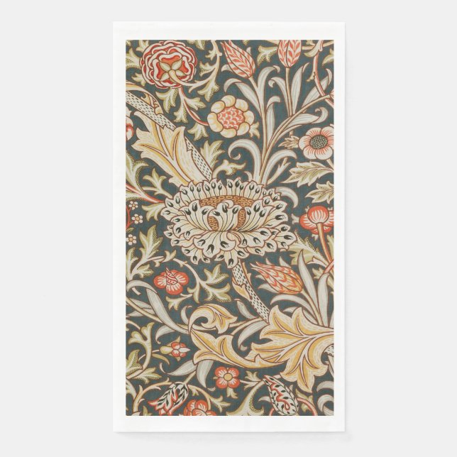 William Morris Trent Garden Flower Classic Botanic Napkin (Front)