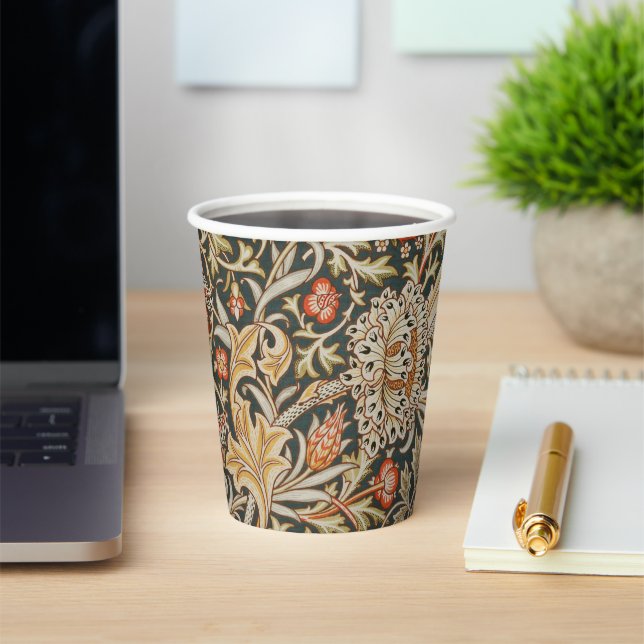 William Morris Trent Garden Flower Classic Botanic Paper Cups (Insitu)