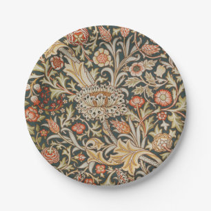 William Morris Trent Garden Flower Classic Botanic Paper Plate