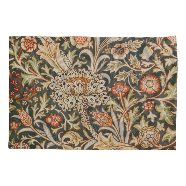 William Morris Trent Garden Flower Classic Botanic Pillowcase (Back-Left)