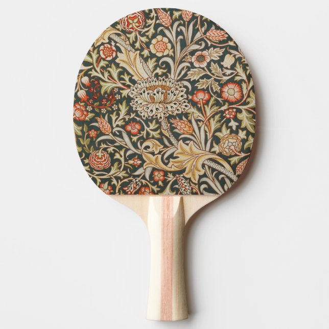 William Morris Trent Garden Flower Classic Botanic Ping Pong Paddle (Front)