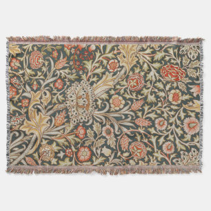 William Morris Trent Garden Flower Classic Botanic Throw Blanket