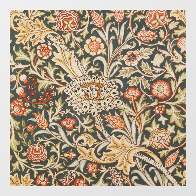 William Morris Trent Garden Flower Classic Botanic Window Cling (Sheet)