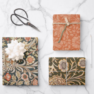 William Morris Trent Garden Flower Classic Botanic Wrapping Paper Sheet
