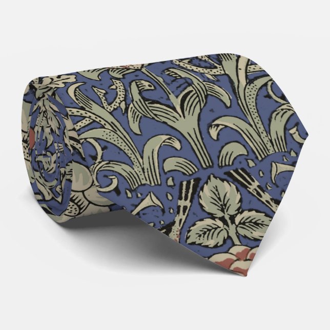 william morris tudor rose-sm tie (Rolled)