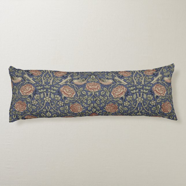 William Morris Tudor Rose Wallpaper Body Pillow (Back)