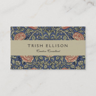 William Morris Tudor Rose Wallpaper Business Card
