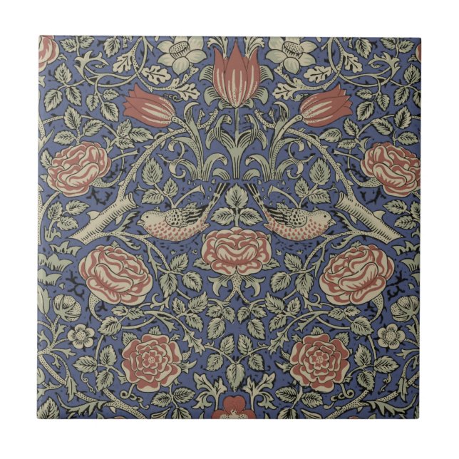 William Morris Tudor Rose Wallpaper Tile (Front)