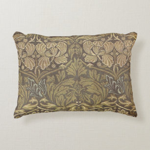 William Morris Tulip and Rose Pattern Accent Pillow