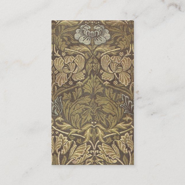 William Morris Tulip and Rose Pattern Business Card (Front)