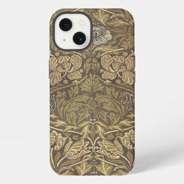 William Morris Tulip and Rose Pattern iPhone Case (Back)