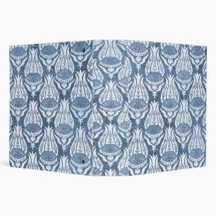 William Morris Tulip and Trellis Blue Floral Art Binder
