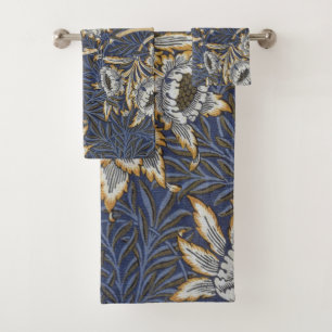 William Morris Tulip and Willow Floral Pattern Bath Towel Set