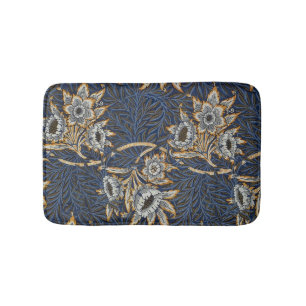william morris tulip and willow tapestry pattern bath mat