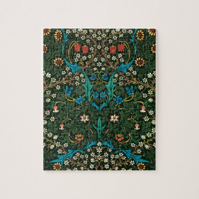 William Morris Tulip Floral Pattern Jigsaw Puzzle (Vertical)