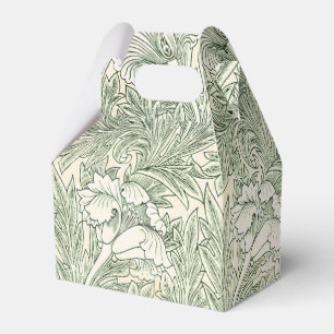 William Morris Tulip Green Floral Art Print Favor Box