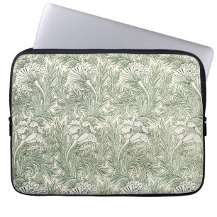 William Morris Tulip Green Floral Art Print Laptop Sleeve