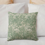 William Morris Tulip Pattern Sage Green Throw Pillow<br><div class="desc">Tulip pattern (1875) by William Morris</div>