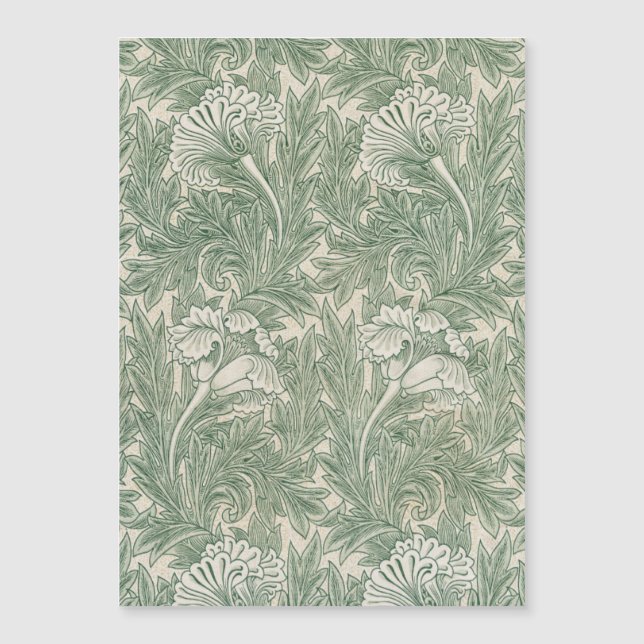 William Morris tulip wallpaper textile green (Front)