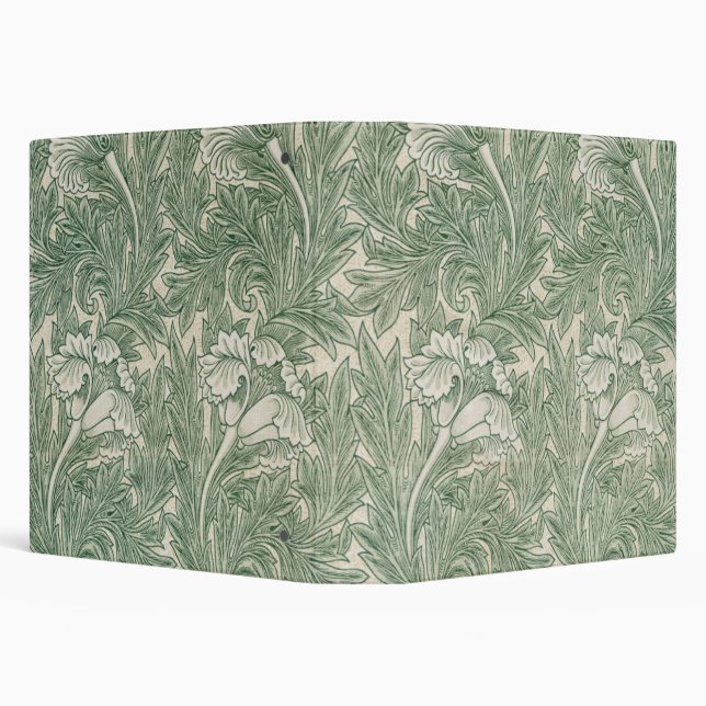 william morris tulip wallpaper textile green binder (Background)