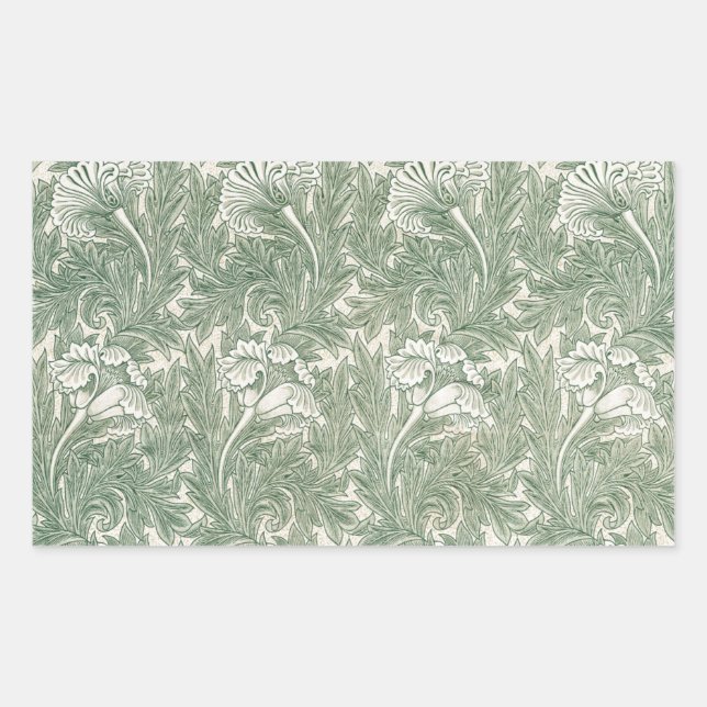 William Morris tulip wallpaper textile green Sticker (Front)